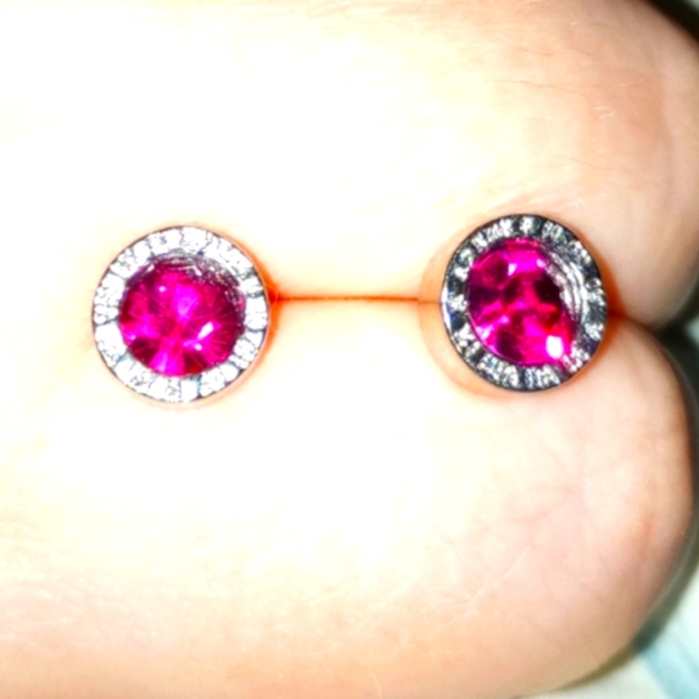 NEW! Pretty Pink Stud Earrings - HYPOALLERGENIC!